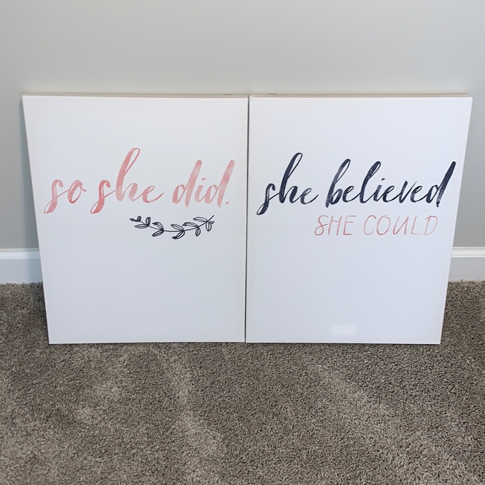 Two canvas prints Bought at Hobby Lobby